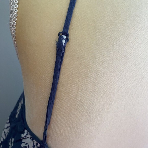 Volcom Holey Smokes Dress XSMALL Blue White Skater Girl Casual Lace - Picture 6 of 11